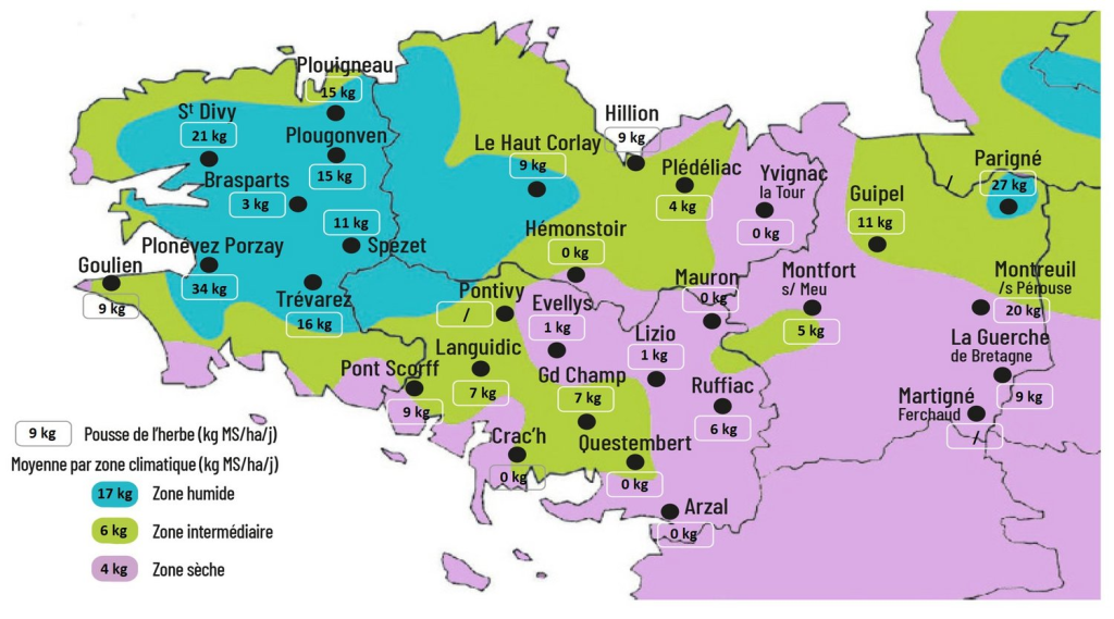 2026 Pousse de l’herbe mesurée la semaine 27